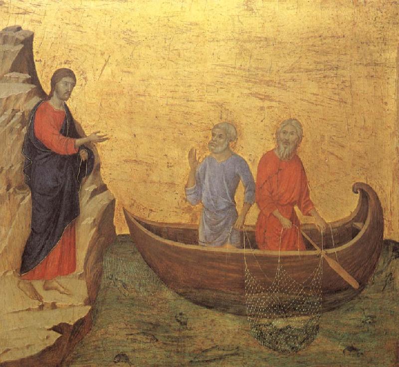 unknow artist Duccio, Jesus call larjungarna Peter and Andreas Spain oil painting art